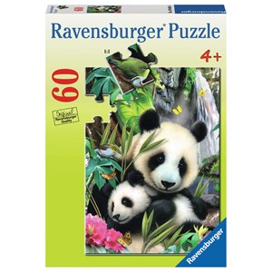 Ravensburger (09608) - Howard Robinson: "Panda Family" - 60 pièces