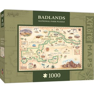 MasterPieces (71764) - "Badlands Map" - 1000 pièces