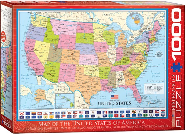 Eurographics (6000-0788) - "Carte des Etats-Unis" - 1000 pièces