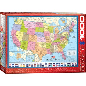 Eurographics (6000-0788) - "Carte des Etats-Unis" - 1000 pièces