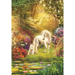 SunsOut (24415) - Jan Patrik Krasny: "Enchanted Garden Unicorns" - 500 pièces