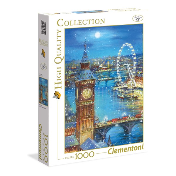 Clementoni (39319) - "Snow Flakes on Big Ben" - 1000 pièces