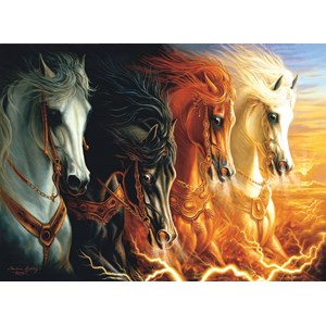 SunsOut (68420) - Sharlene Lindskog-Osorio: "Four Horses of the Apocalypse" - 1500 pièces
