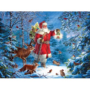 SunsOut (59770) - Liz Goodrick-Dillon: "Wilderness Santa" - 1000 pièces