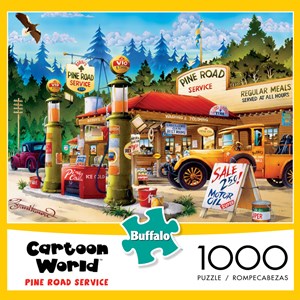 Buffalo Games (11525) - "Pine Road Service (Cartoon World)" - 1000 pièces