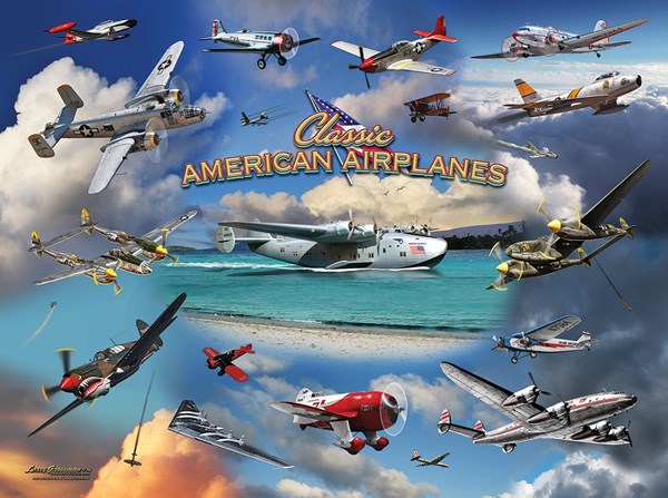 SunsOut (24526) - Larry Grossman: "Classic American Planes" - 1000 pièces