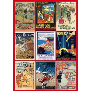 Piatnik (547546) - "Vintage Transport Posters" - 1000 pièces