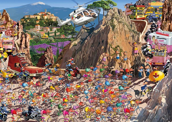 Piatnik (548246) - François Ruyer: "Tour de France" - 1000 pièces