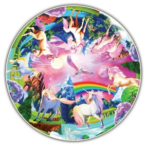 A Broader View (393) - "Unicorn Bliss (Round Table Puzzle)" - 50 pièces