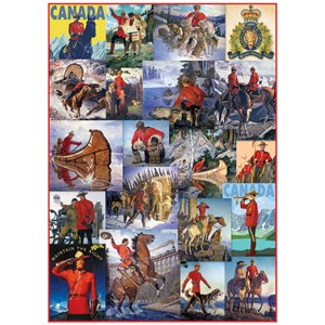 Eurographics (6000-0777) - "Royal Canadian Mounted Police, Collage" - 1000 pièces