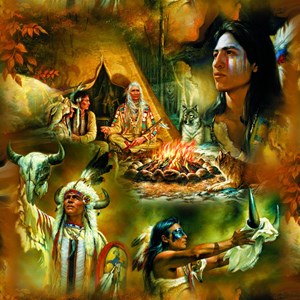 SunsOut (21827) - Russ Docken: "Native American Dreams" - 1000 pièces