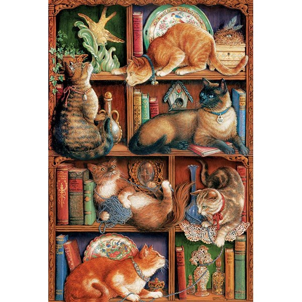Cobble Hill (50710) - Janet Kruskamp: "La Bibliothèque à Chats" - 2000 pièces