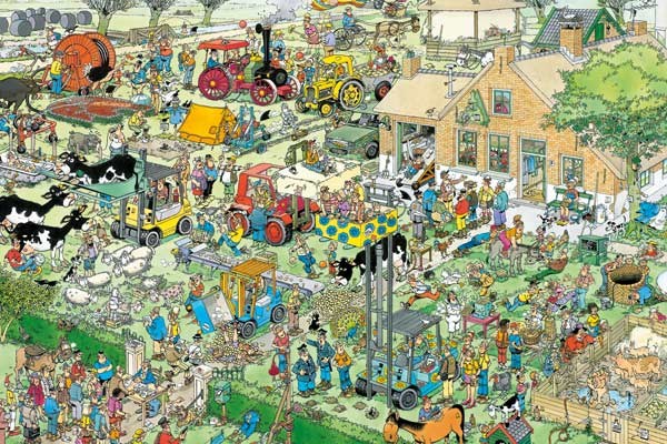 Jumbo (17077) - Jan van Haasteren: "La ferme" - 1500 pièces