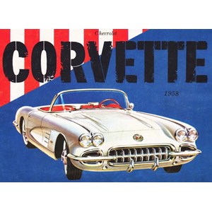 New York Puzzle Co (GM956) - "Corvette Convertible, General Motors" - 500 pièces