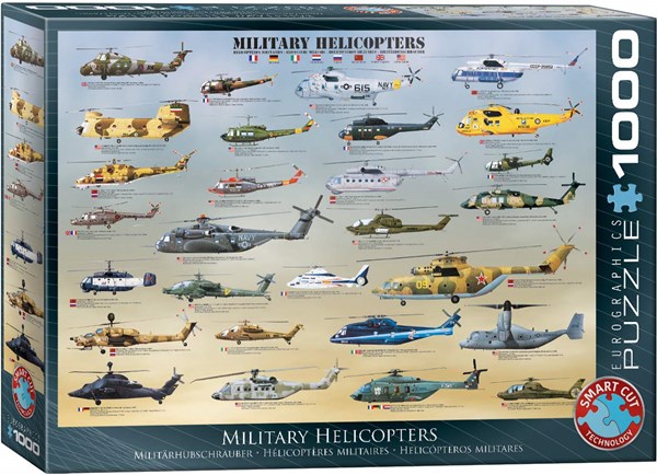 Eurographics (6000-0088) - "Hélicoptères militaires" - 1000 pièces