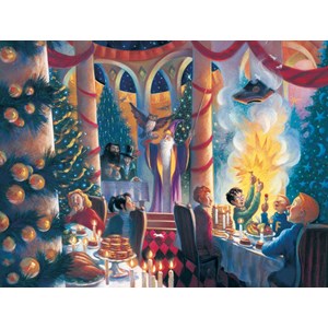 New York Puzzle Co (NPZHP1609) - "Christmas at Hogwarts, Harry Potter" - 500 pièces