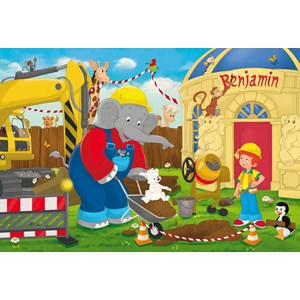 Schmidt Spiele (56088) - "Benjamin sur le Chantier" - 20 pièces