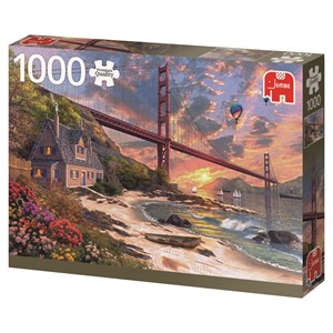 Jumbo (18333) - Dominic Davison: "Golden Gate Bridge" - 1000 pièces
