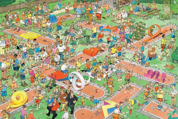 Jumbo (17216) - Jan van Haasteren: "Crazy Golf" - 1500 pièces