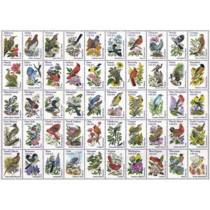 Ravensburger (13224) - "50 Bird Stamps" - 300 pièces