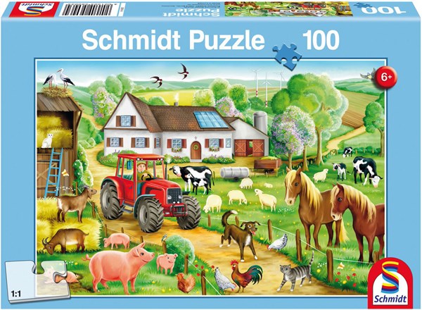 Schmidt Spiele (56003) - "Joyeuse ferme" - 100 pièces