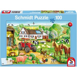 Schmidt Spiele (56003) - "Joyeuse ferme" - 100 pièces
