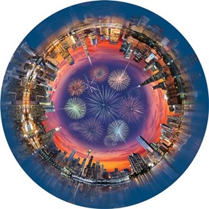 A Broader View (361) - "City Central (Round Table Puzzle)" - 500 pièces