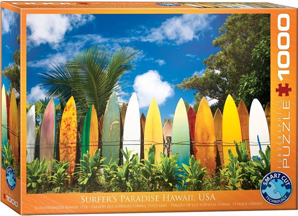 Eurographics (6000-0550) - "Le paradis des Surfers, Hawaii" - 1000 pièces