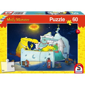 Schmidt Spiele (56228) - "Molly Monster gets a sibling" - 60 pièces