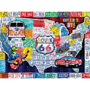 Buffalo Games (11661) - "Explore the USA" - 1000 pièces