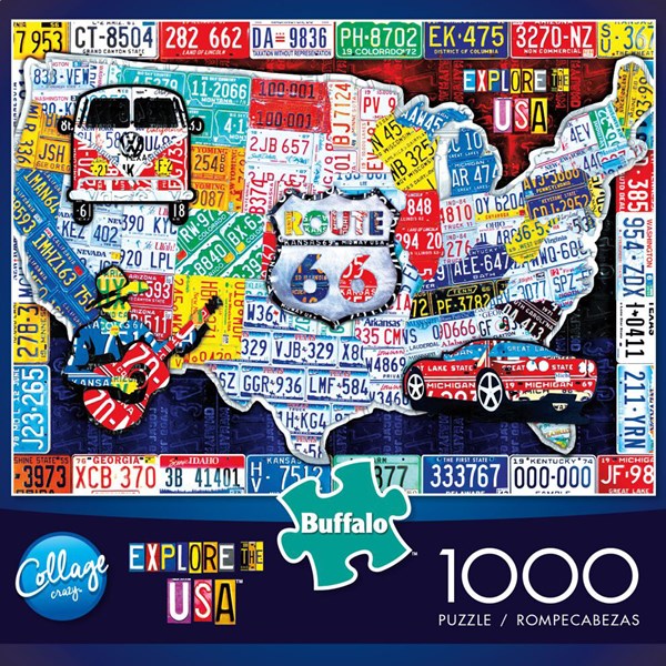 Buffalo Games (11661) - "Explore the USA" - 1000 pièces