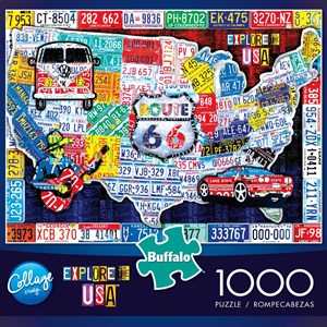 Buffalo Games (11661) - "Explore the USA" - 1000 pièces