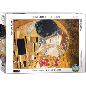 Eurographics (6000-0142) - Gustav Klimt: "Le baiser (détail)" - 1000 pièces