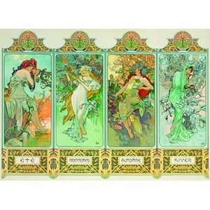 Eurographics (6000-0824) - Alphonse Mucha: "Four Seasons" - 1000 pièces