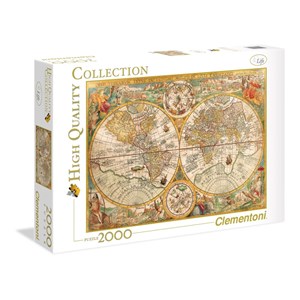 Clementoni (32557) - "Vieille Carte du Monde" - 2000 pièces