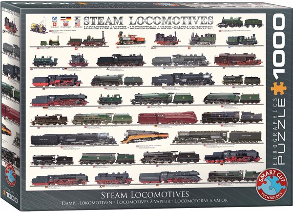 Eurographics (6000-0090) - "Locomotives à vapeur" - 1000 pièces