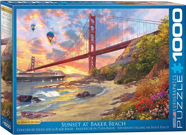 Eurographics (6000-0697) - Dominic Davison: "Sunset at Baker Beach" - 1000 pièces