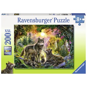 Ravensburger (12686) - "Wolf Family in the Sun" - 200 pièces
