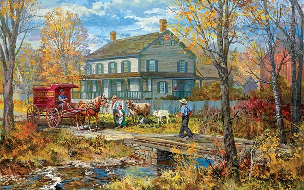 SunsOut (54637) - Peter Snyder: "Autumn at the Schneider House" - 300 pièces