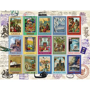Ravensburger (16602) - "Vacation Stamps" - 2000 pièces