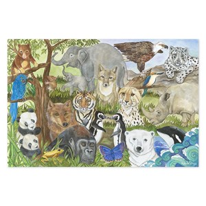 Melissa and Doug (4437) - "Endangered Species" - 48 pièces