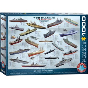 Eurographics (6000-0133) - "Navires de guerre WWII" - 1000 pièces