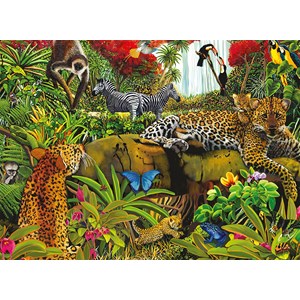 Ravensburger (10781) - Mary Thompson: "Animaux de la jungle" - 100 pièces