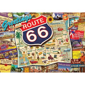 Buffalo Games (3887) - Kate Ward Thacker: "Route 66 (revised)" - 500 pièces