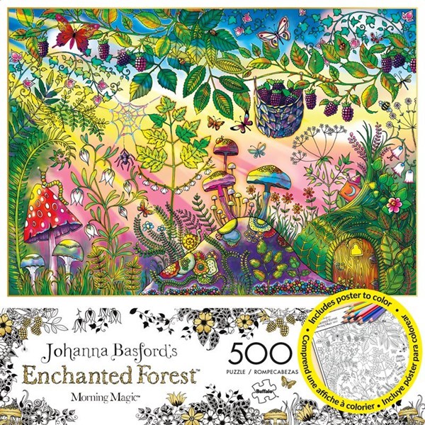 Buffalo Games (3846) - Johanna Basford: "Morning Magic (Enchanted Forest)" - 500 pièces