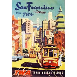 New York Puzzle Co (AA701) - David Klein: "See San Francisco, TWA Travel Posters" - 1000 pièces