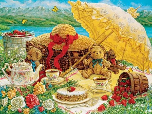 Cobble Hill (52089) - Janet Kruskamp: "Teddy Bear Picnic" - 500 pièces