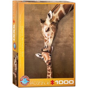Eurographics (6000-0301) - "La maman girafe et son girafon" - 1000 pièces