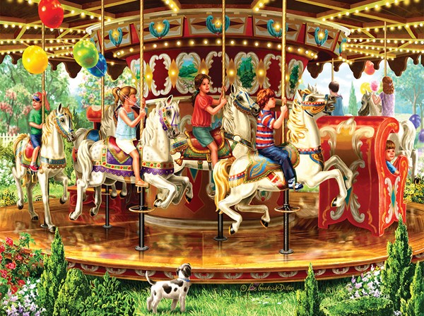 SunsOut (59798) - Liz Goodrick-Dillon: "Carousel Ride" - 1000 pièces