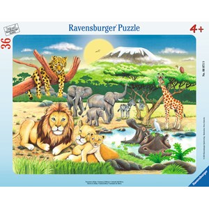 Ravensburger (06071) - "African Animals" - 36 pièces